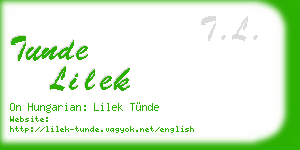 tunde lilek business card